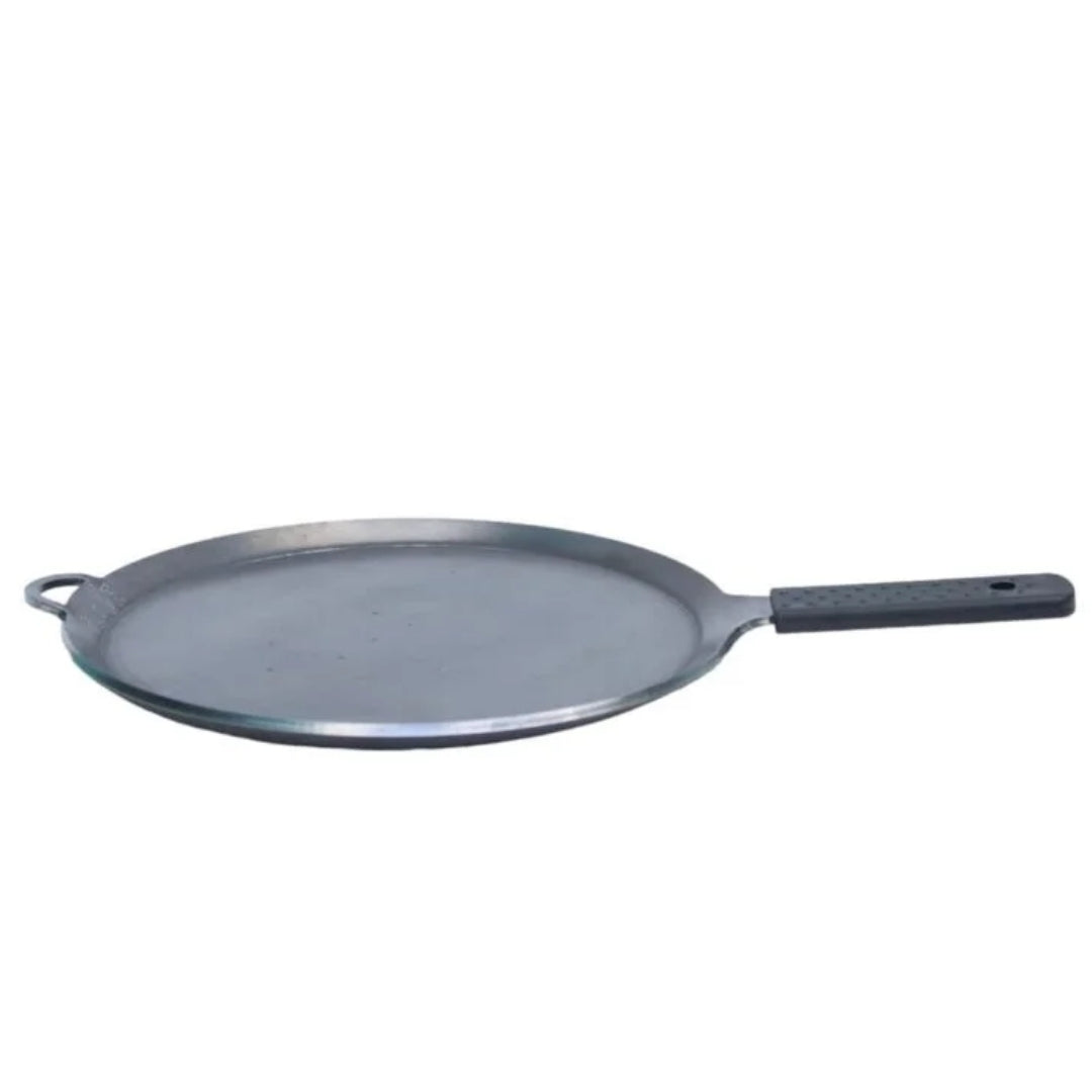 Black Iron Tawa with Silicon Handle – 10 Inch, 4mm