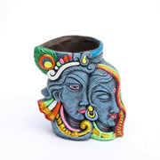 Clay Pen & Pencil Holder – Aesthetic Shivan Parvati Design Pen Stand