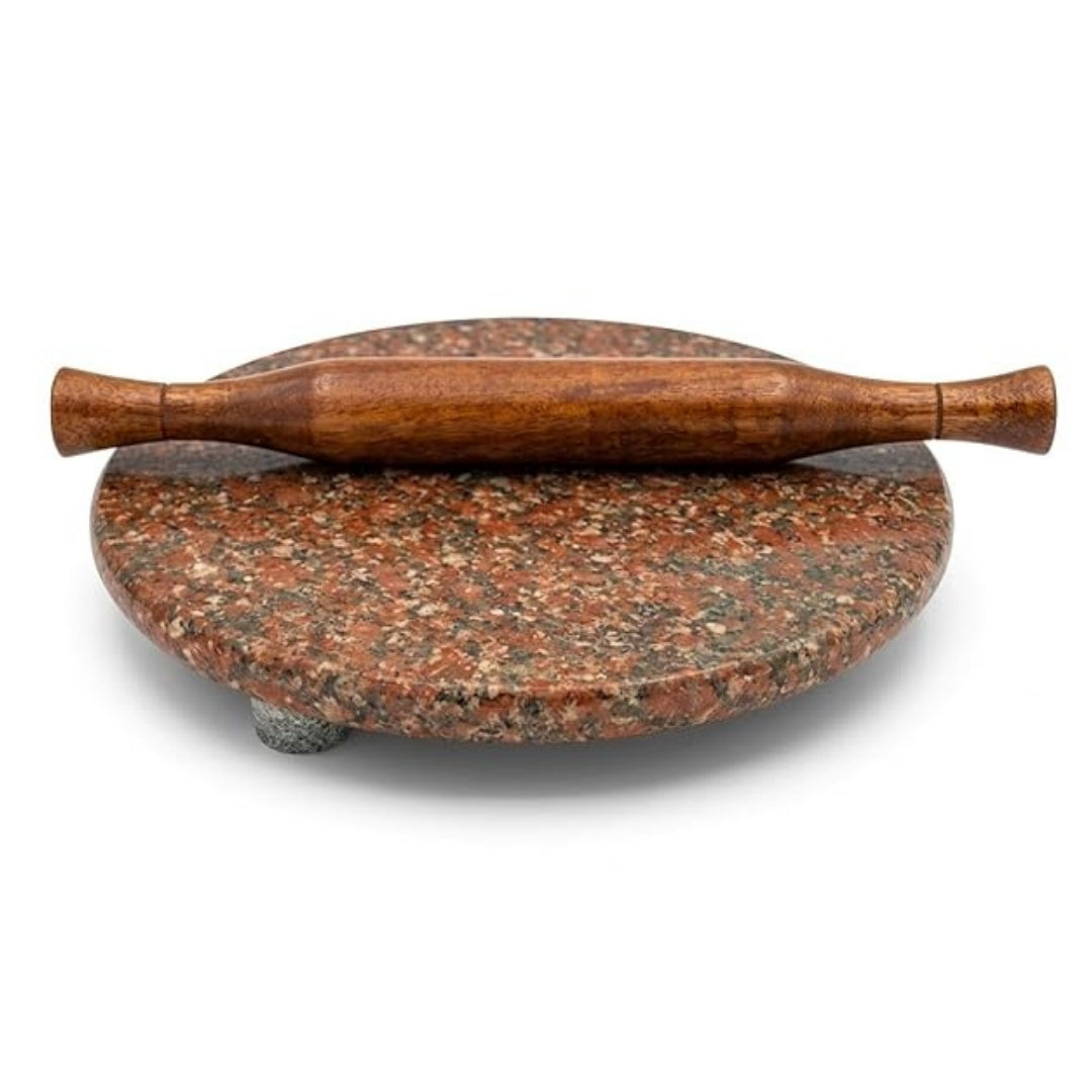 Granite Stone Roti Rolling Board – 12 Inch, Red