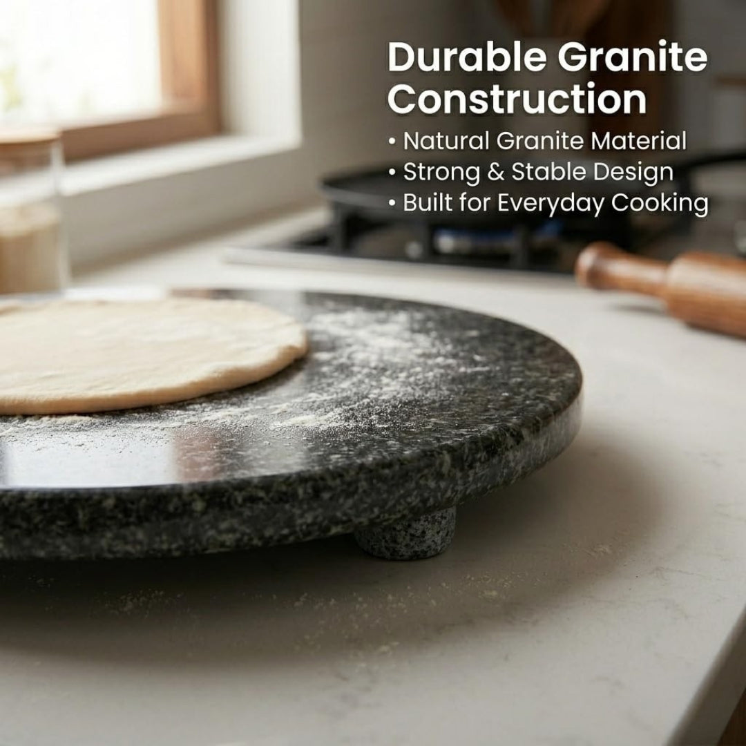 Granite Stone Roti Rolling Board – 12 Inch, Red