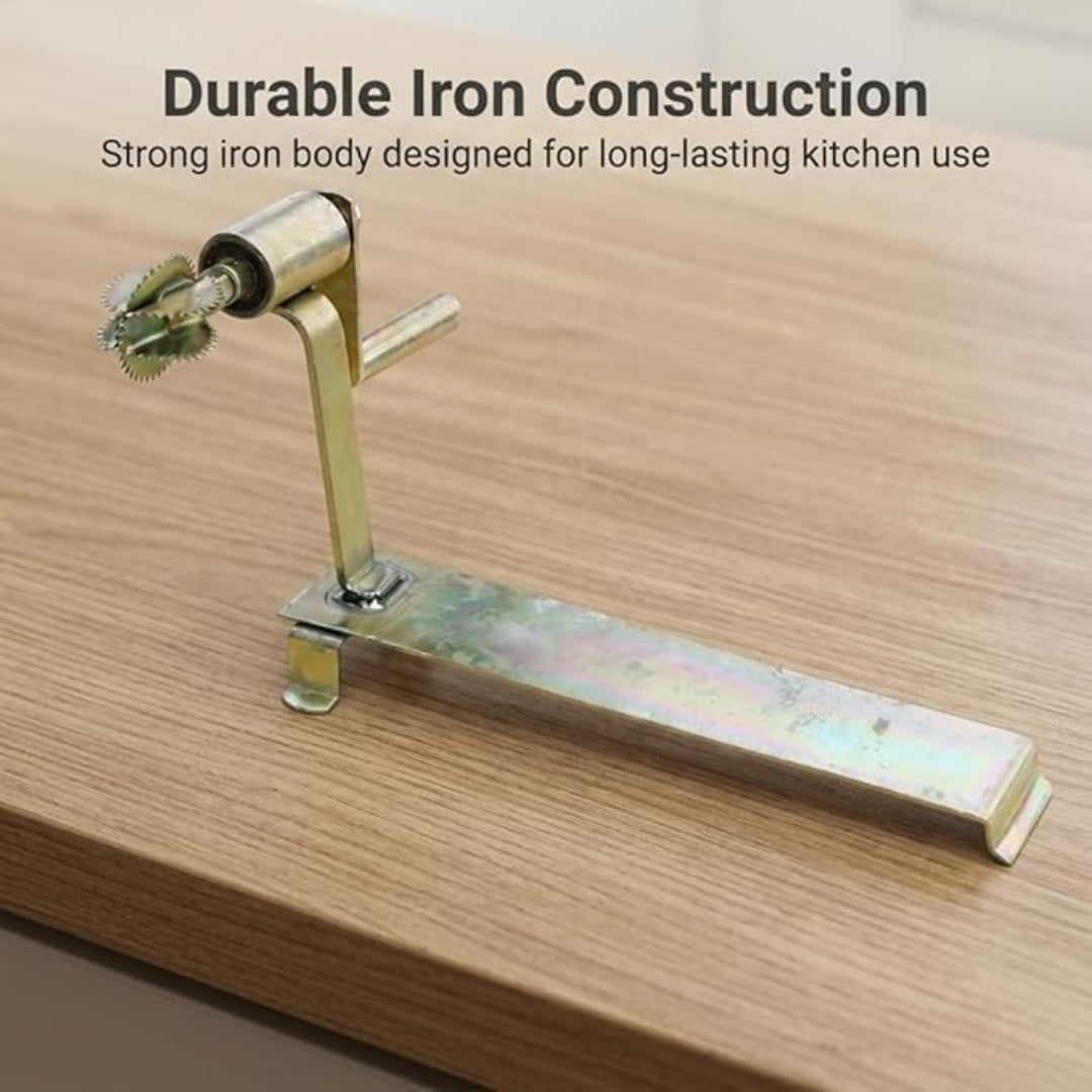 Iron Coconut Scraper Manual – Traditional Thengai Thuruvi, 14 Inch