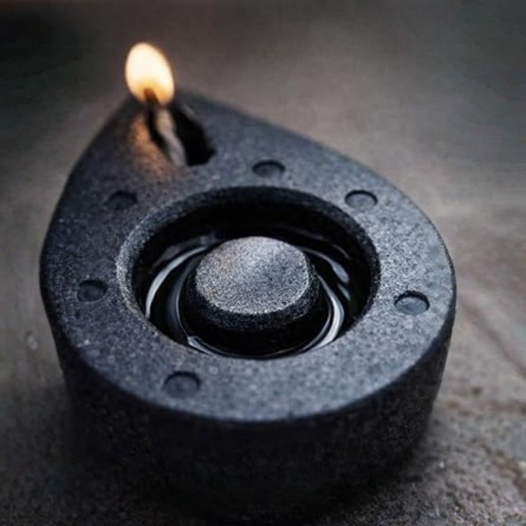 Granite Stone Diya – Handcrafted Traditional Oil Lamp, 3.5 Inch