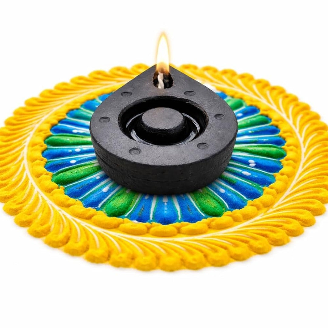 Granite Stone Diya – Handcrafted Traditional Oil Lamp, 3.5 Inch
