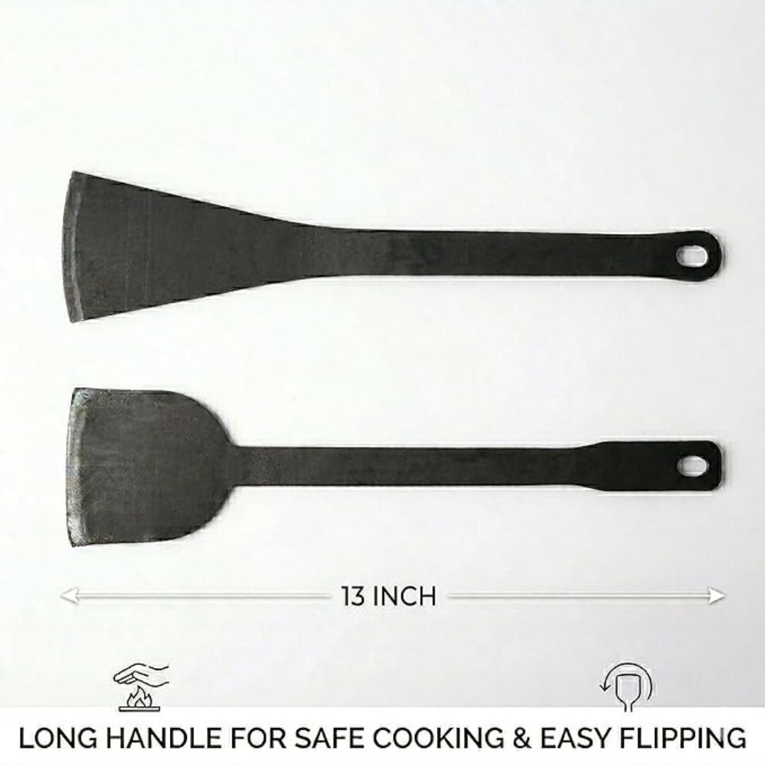 Pure Iron Dosa Turner & Roti Spatula – 13 Inch (Pack of 2)