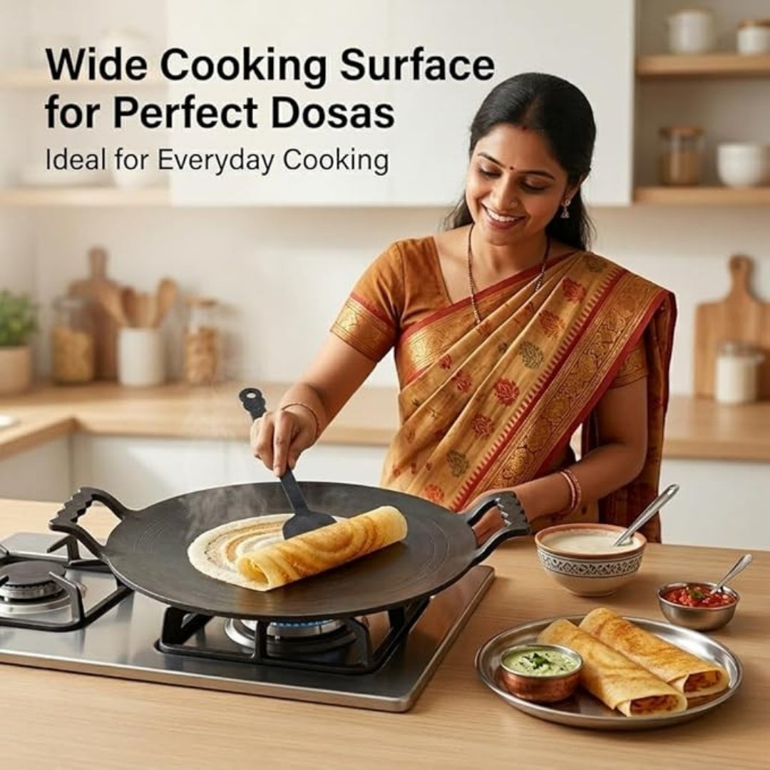 Pure Iron Dosa & Roti Tawa – 12 Inch Concave