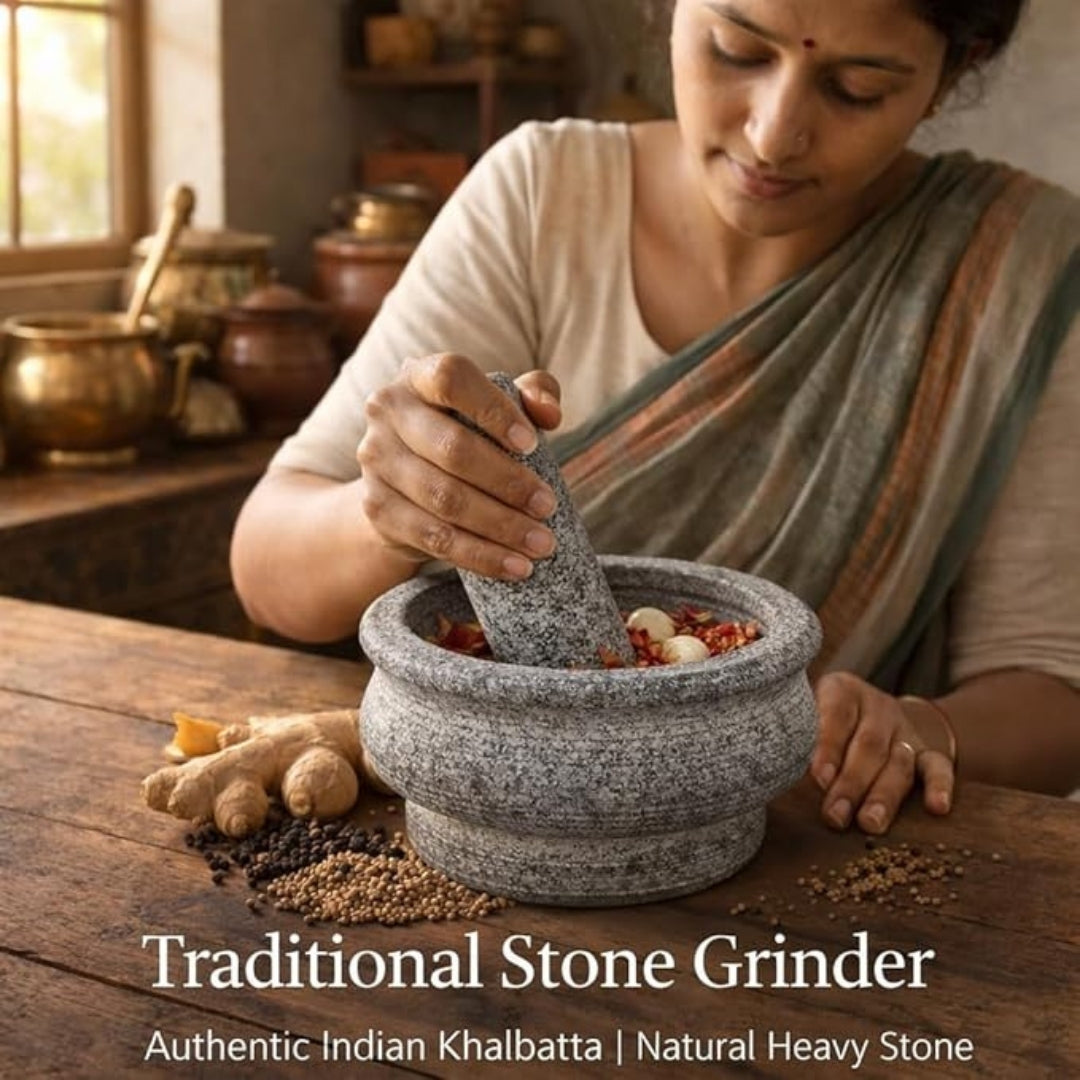 Stone Mortar and Pestle Set – 5 Inch