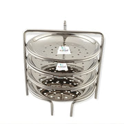 Stainless Steel Idiyappam Plate / Puttu Stand – 4 Plates (Silver)