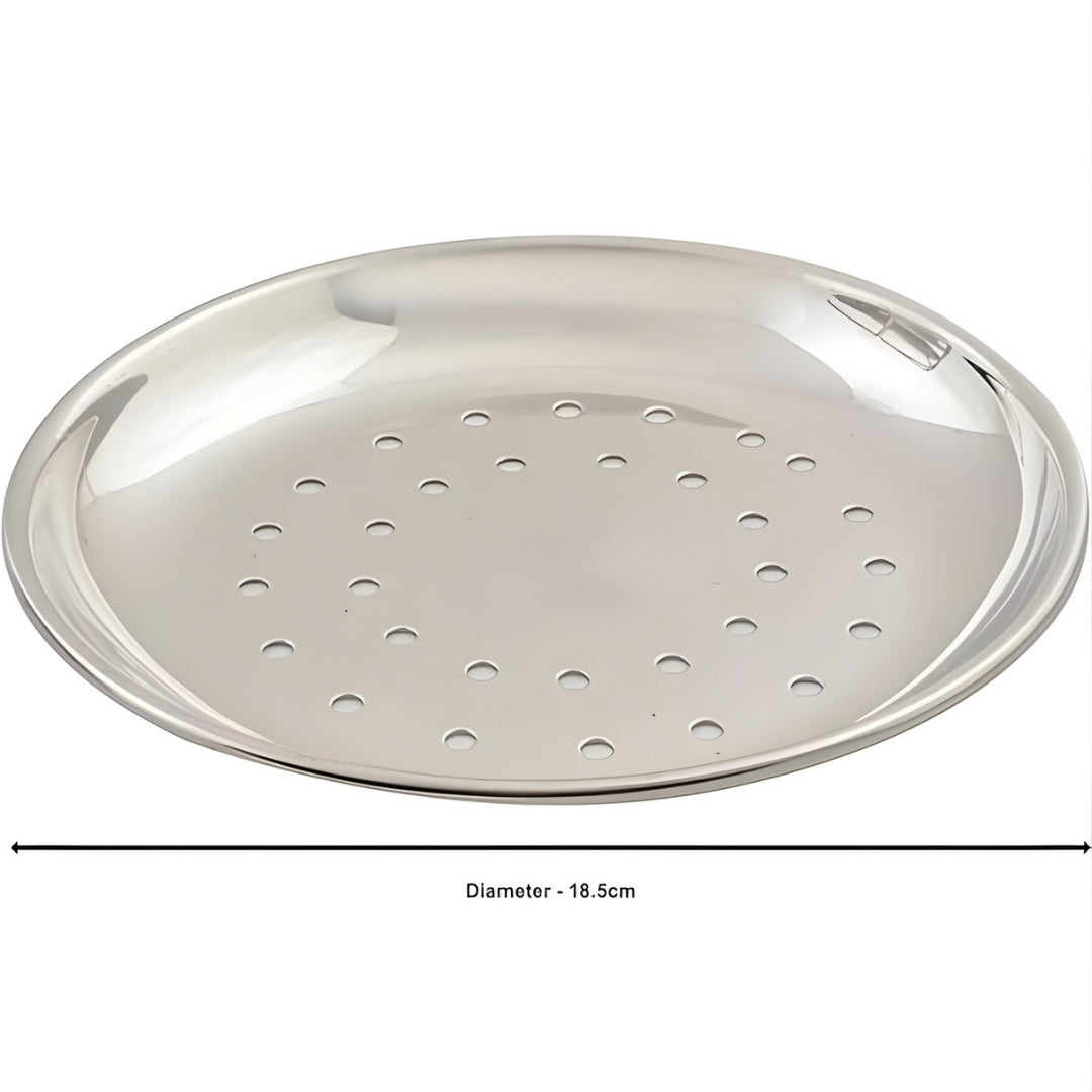 Stainless Steel Idiyappam Plate / Puttu Stand – 4 Plates (Silver)