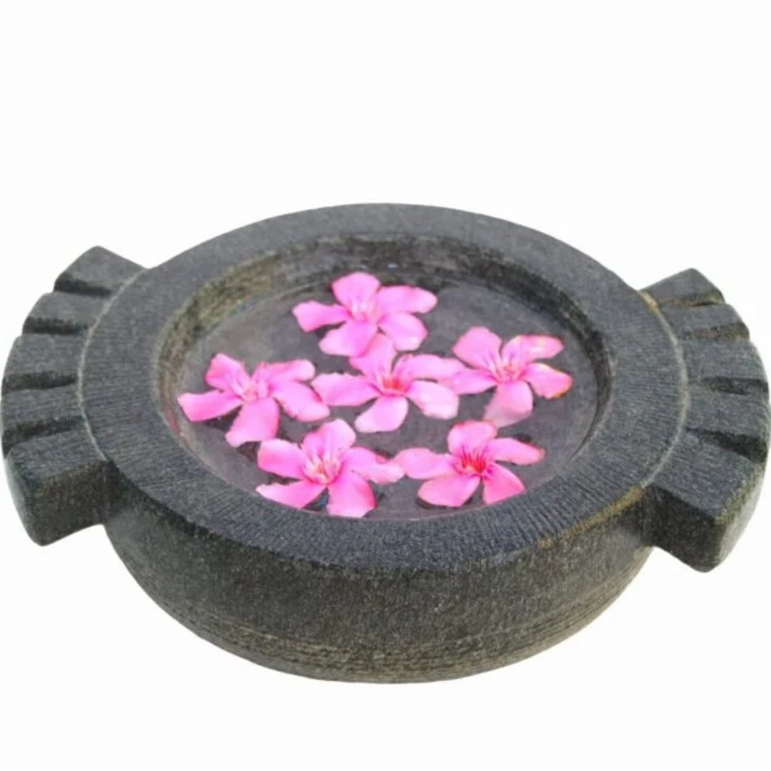 Handcrafted Stone Urli Bowl for Home Décor – 10 Inch