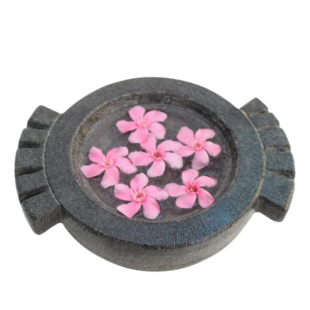 Handcrafted Stone Urli Bowl for Home Décor – 10 Inch
