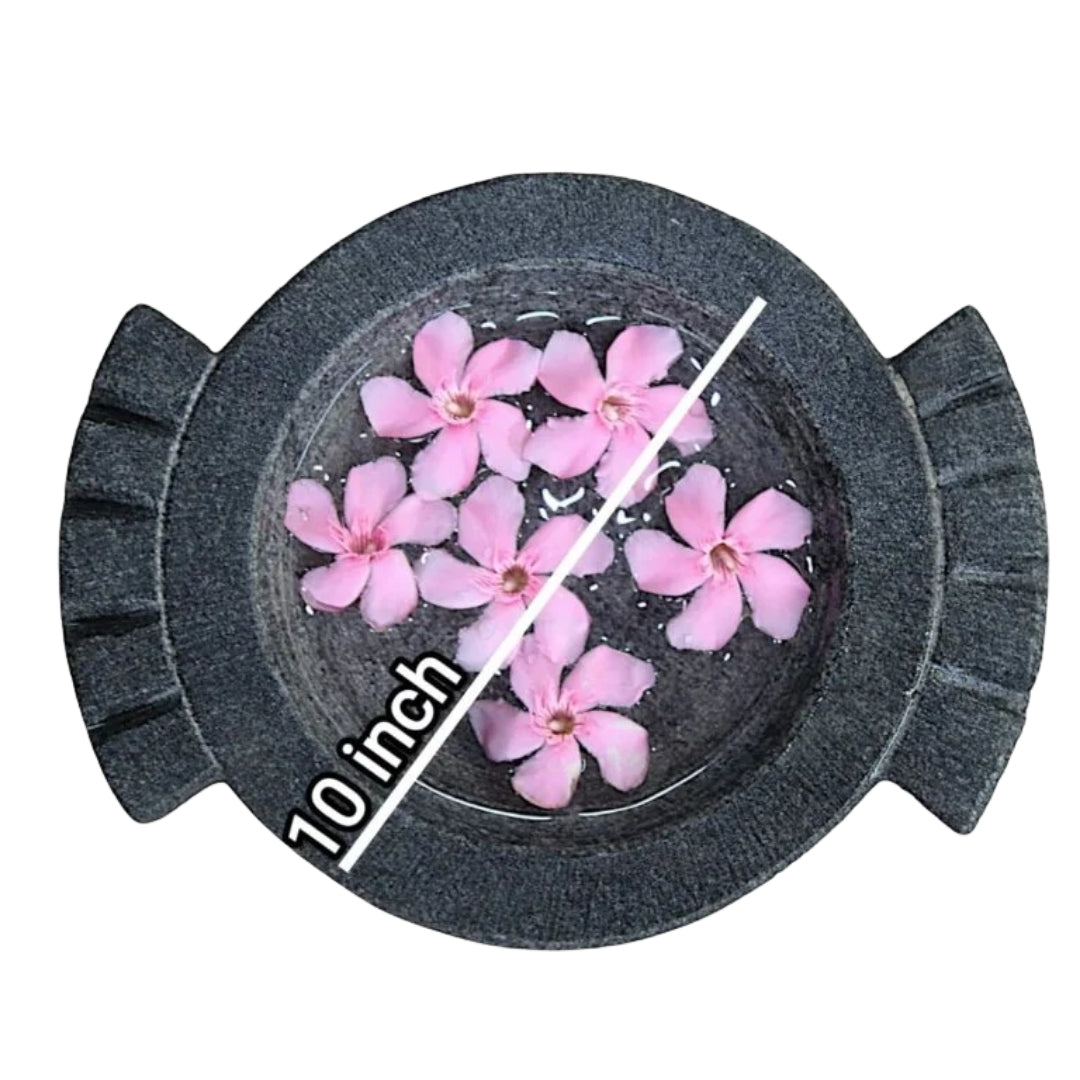 Handcrafted Stone Urli Bowl for Home Décor – 10 Inch