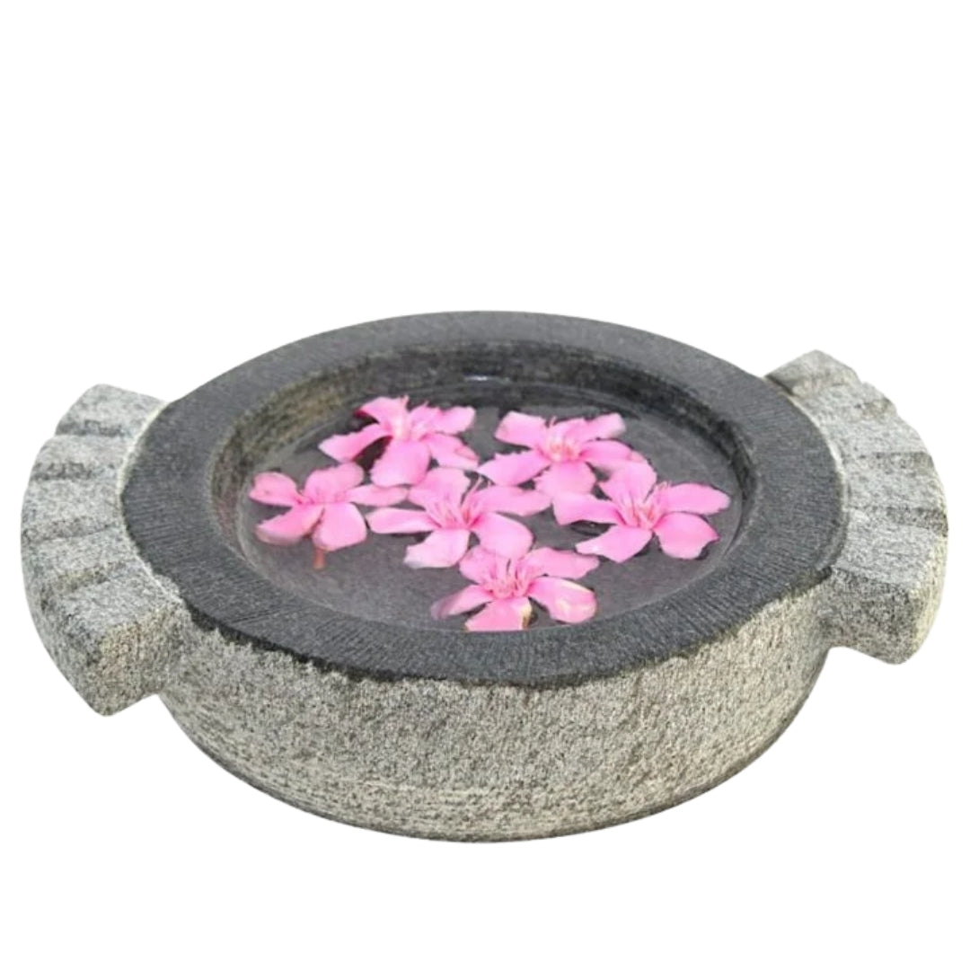 Handcrafted Stone Urli Bowl for Home Décor – 10 Inch