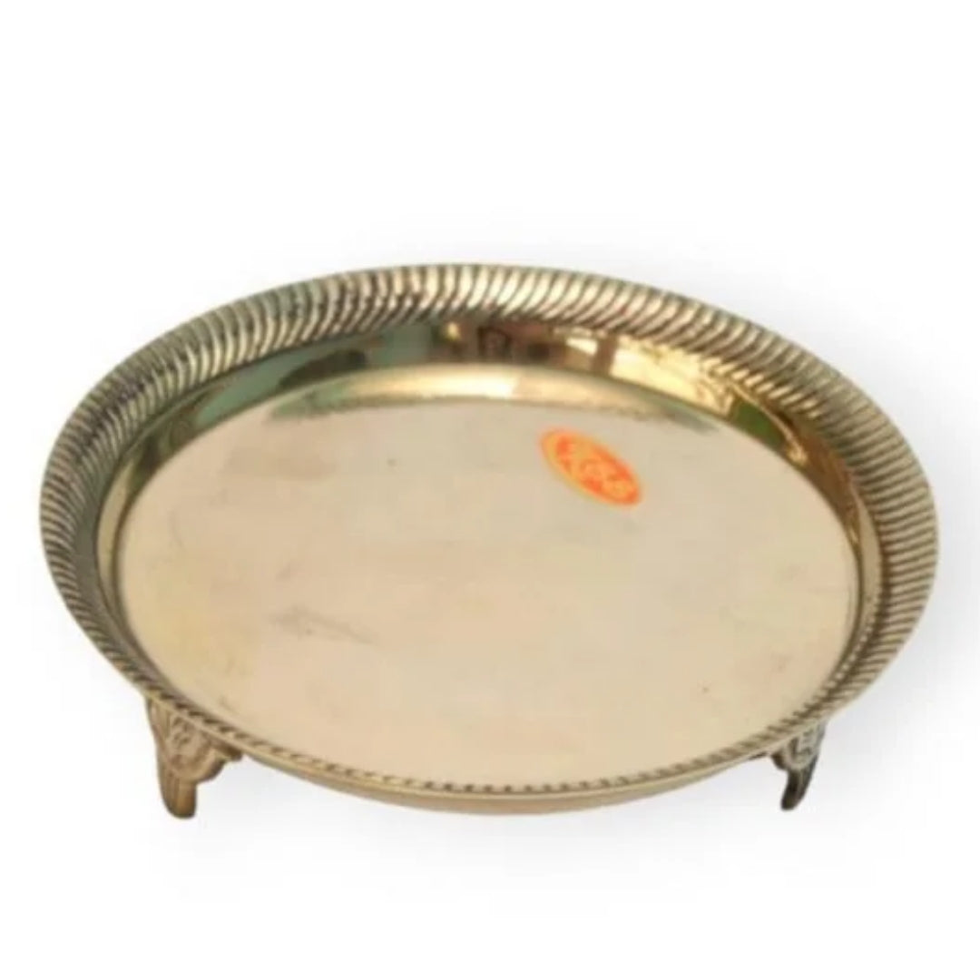 Brass Gajalakshmi Oil Lamp with Stand – 16 cm
