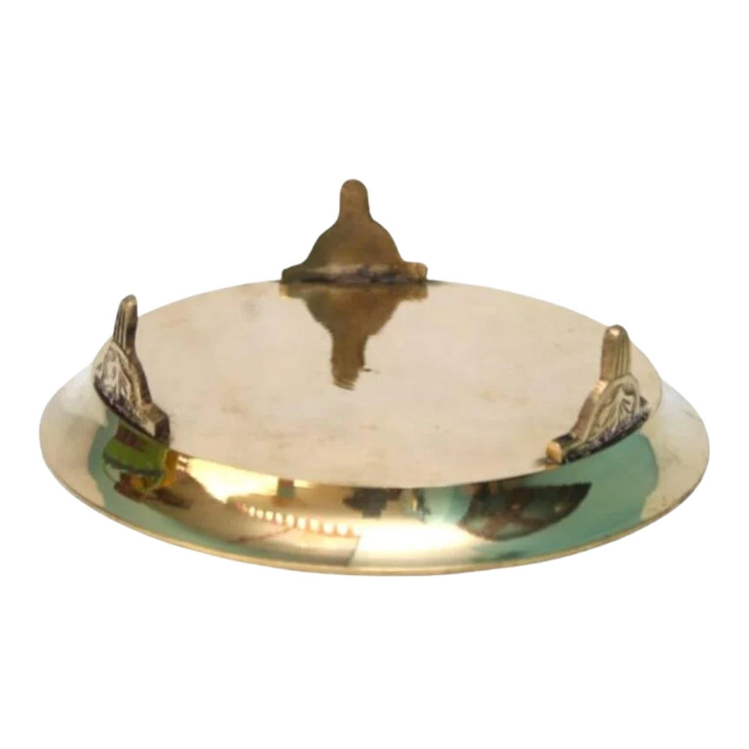 Brass Gajalakshmi Oil Lamp with Stand – 16 cm