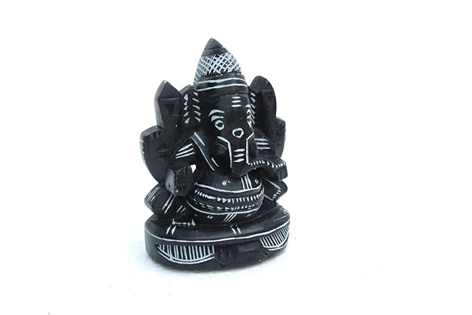 Small Ganesh Stone Idol – Handcrafted Natural Granite