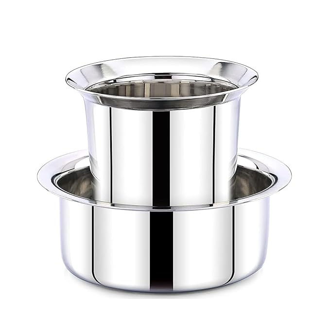 Stainless Steel South Indian Filter Coffee Dabara Set – 160ml, Set of 2