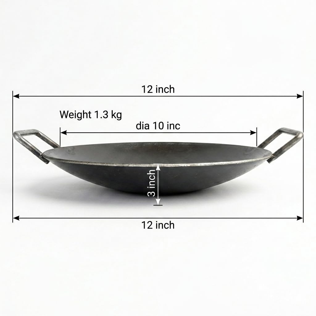 Traditional Iron Appam Chatti | Appam Pan – 8 Inch