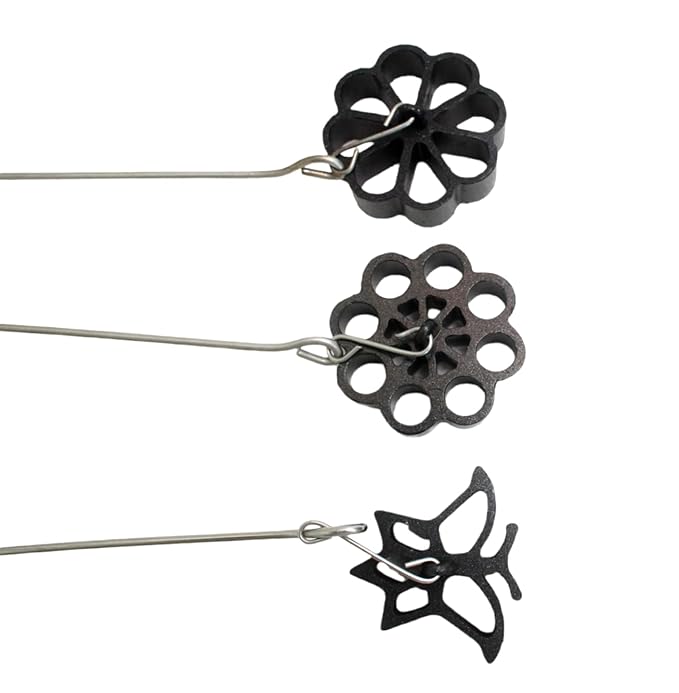 Stainless Steel Achumurukku / Achappam Mould with Cool Handle – Pack of 3