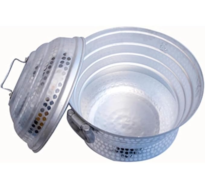Aluminium Idly Maker Round – 3 Plate (Silver)