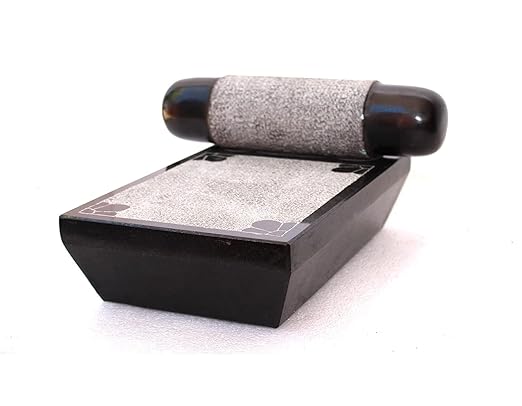 Pure Granite Ammikallu Grinder – Black & Grey, 12 × 8 Inch
