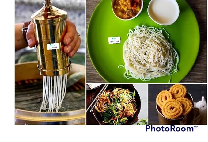 Brass Sevanazhi / Chakli Press / Murukku Maker with 6 Free Jalis