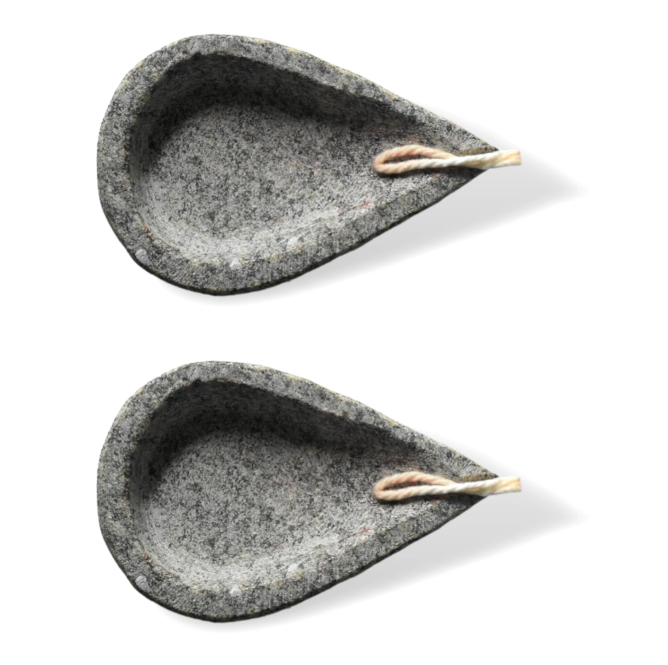 Granite Diya Lamp Round – Grey, Pack of 2