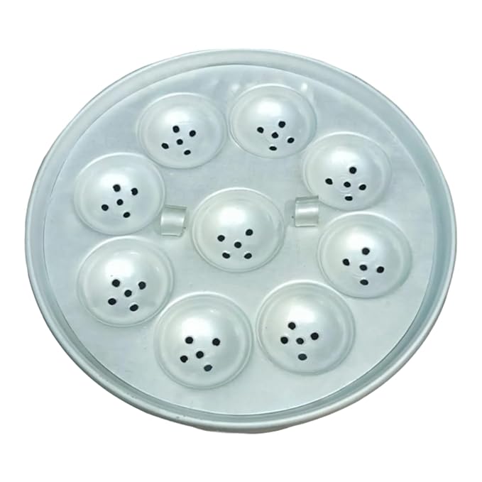 Aluminium Idly Maker Round – 3 Plate (Silver)