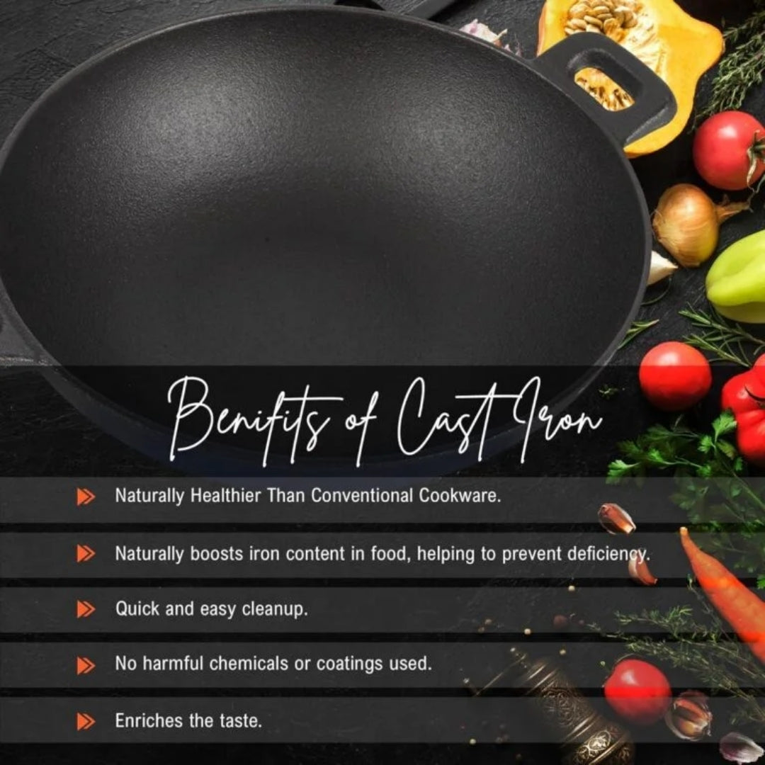 Crownstone Premium Cast Iron Kadai