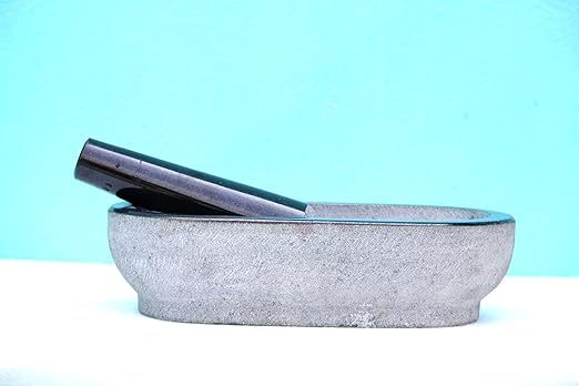 Granite Mortar & Pestle Rectangular (12x6 Inch)