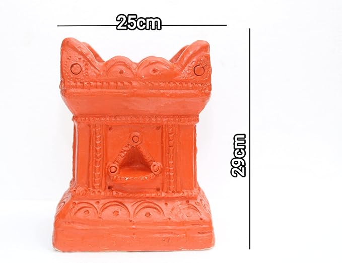 MYNAKSHA Handmade Terracotta Tulsi Pot / Brindavan – Rectangle