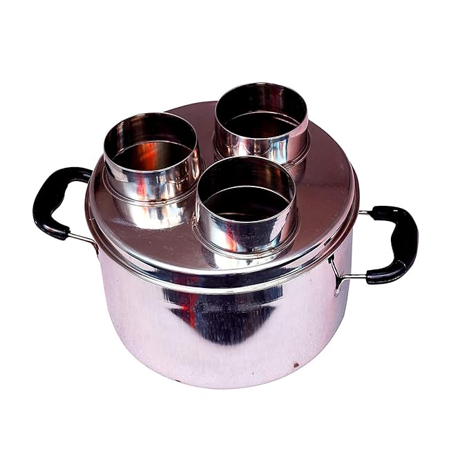 Puttu Maker / Puttu Kudam / Puttu Steamer – Big, 3 + 1 Free with Caps