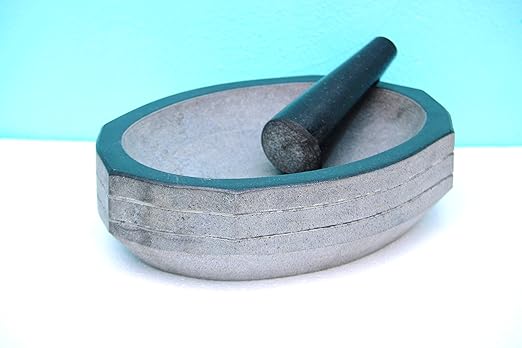 Granite Mortar & Pestle Rectangular (15x8 Inch)