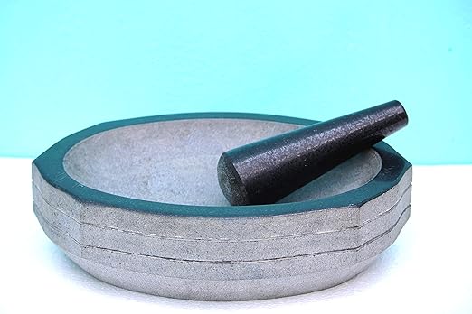 Granite Mortar & Pestle Rectangular (15x8 Inch)