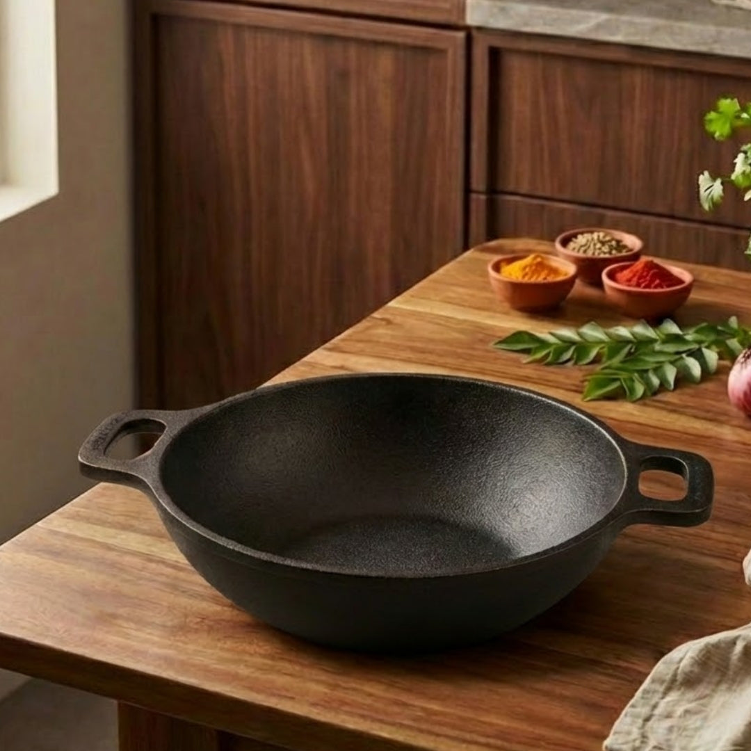 Crownstone Premium Cast Iron Kadai
