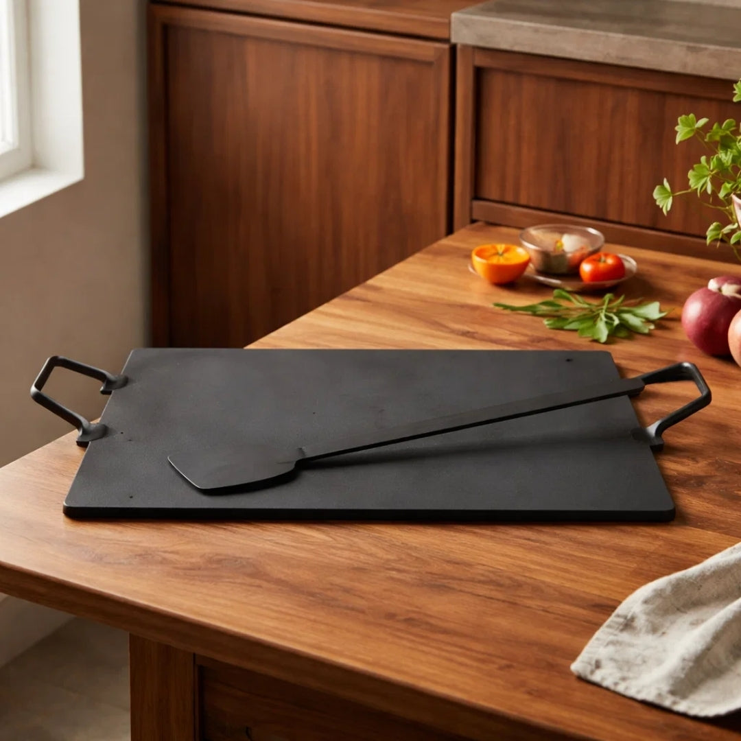 Iron Dosa Tawa – 12 Inch Flat Surface with Free Turner