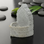 Granite Diya Lamp Square – Grey, 13 cm