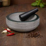 Granite Mortar & Pestle Rectangular (15x8 Inch)