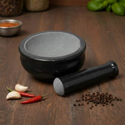 Pure Granite Stone Mortar and Pestle Set -  8 Inch