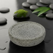 MYNAKSHA Traditional Round Shape Sandalwood, Turmeric, Haldi Grinding Rubbing Mortar Stone/Manjal Ora Kallu/Urasu Marunthu for Baby (8 inch)