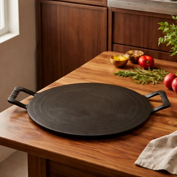 Nakshathra Pure Iron tawa for dosa/rotti 12inch 5mm (Flat), black