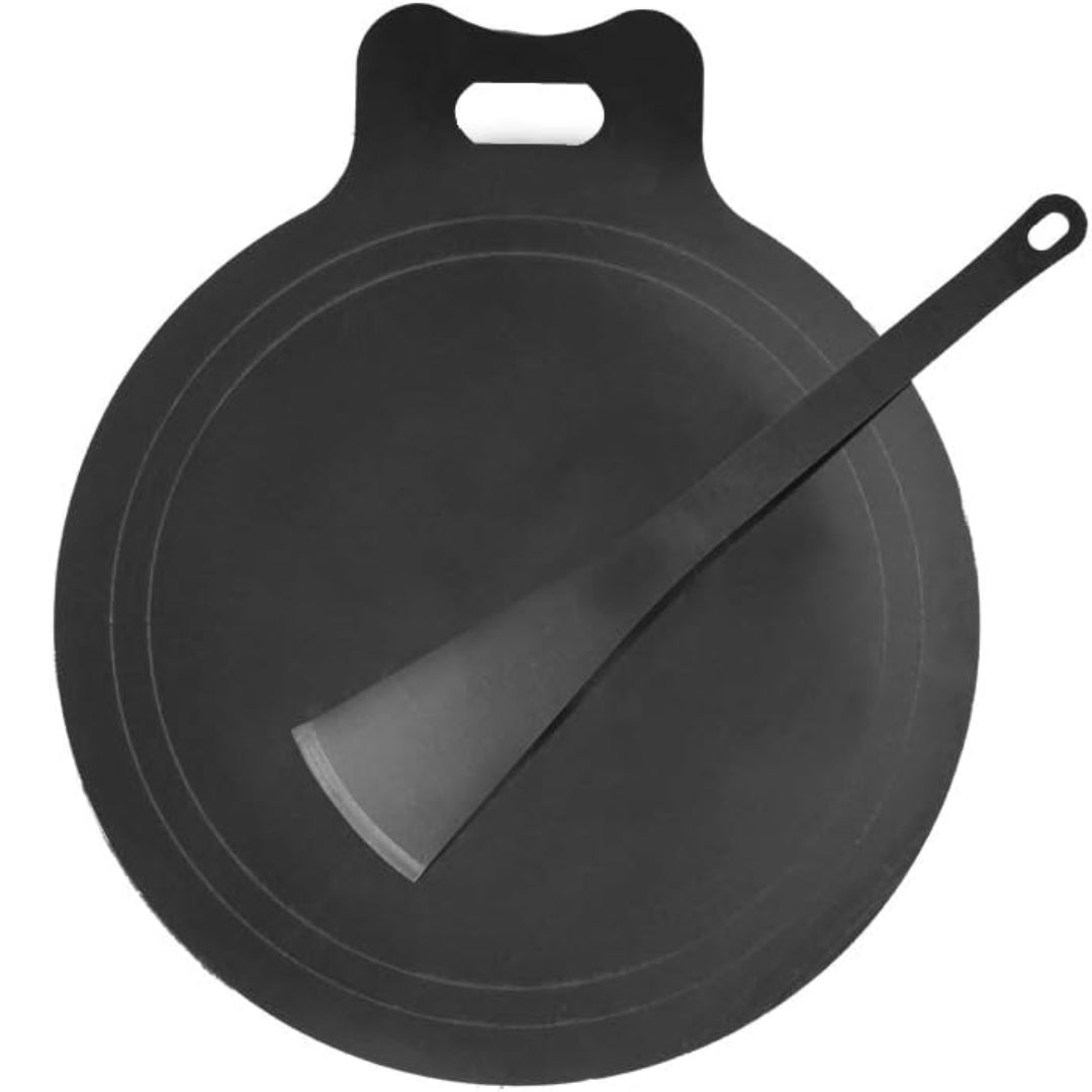 12 Inch Iron Dosa Tawa with Free Turner ( Black)