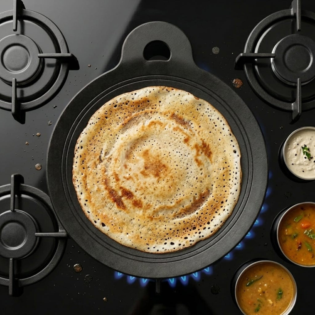 Nakshathra Traditional Iron Dosa Tawa – Large, 8mm Thick