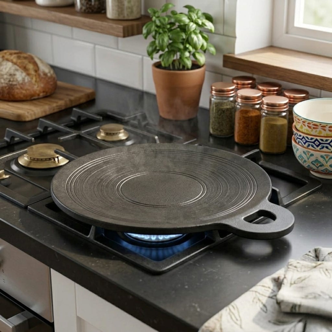 Nakshathra Traditional Iron Dosa Tawa – Large, 8mm Thick