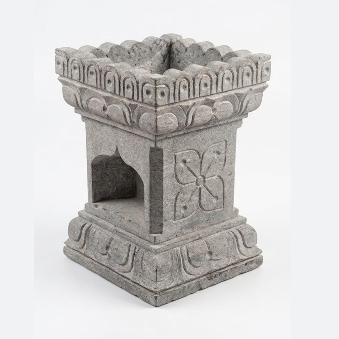 13" Inch Black stone Tulsi pot