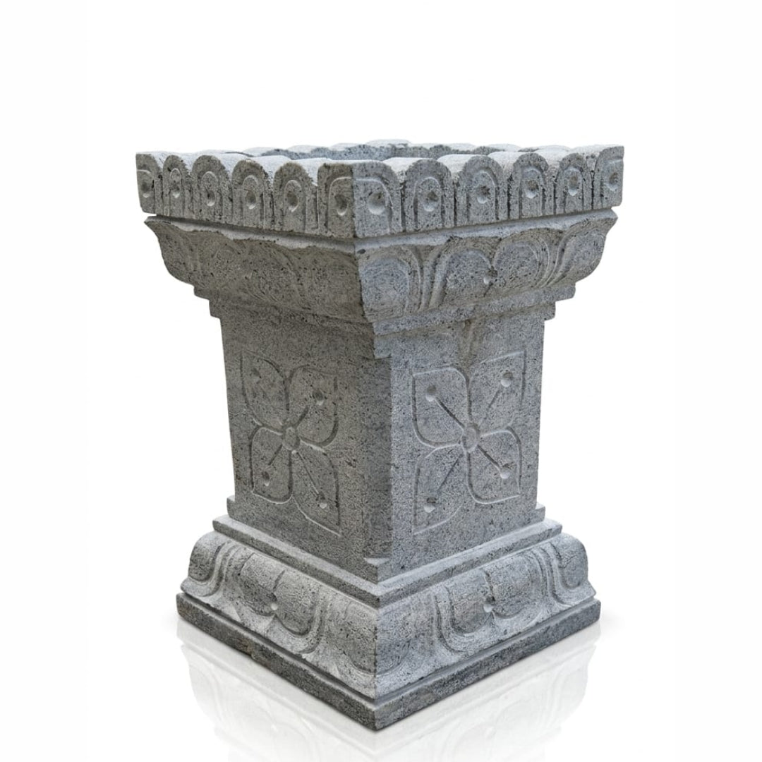 13" Inch Black stone Tulsi pot