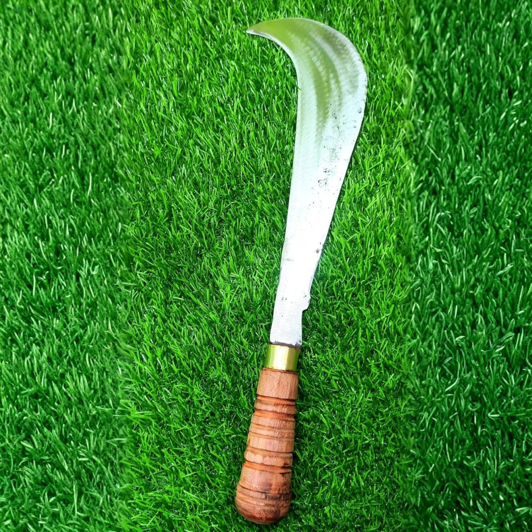 Handmade Iron Aruval with Wooden Handle – 7.8 Inch
