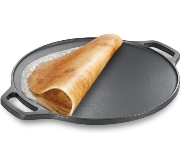 Nakshathra Cast Iron Tawa for Dosa/Chapathi | 30.2cm/11.8 inch, 2.4kg | Induction Friendly | Nonstick, Pre-Seasoned Tawa, 100% Pure & Toxin-Free, No Chemical Coating, Black