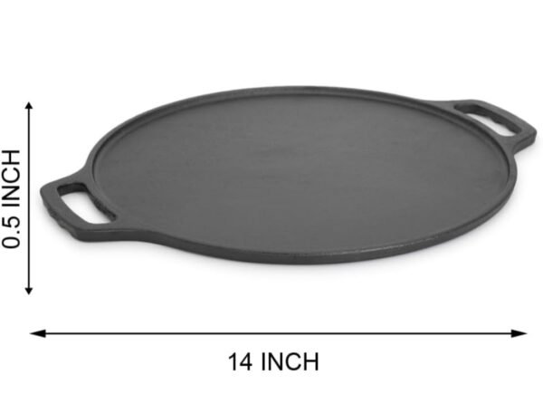 Nakshathra Cast Iron Tawa for Dosa/Chapathi | 30.2cm/11.8 inch, 2.4kg | Induction Friendly | Nonstick, Pre-Seasoned Tawa, 100% Pure & Toxin-Free, No Chemical Coating, Black