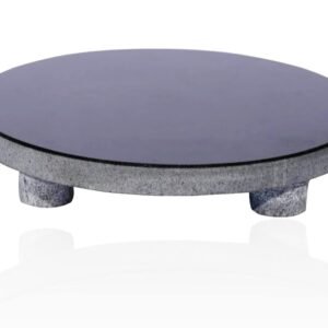 Natural Black Granite Roti Roller/Chakla Belan/Rolling Pin Board/Phulka Maker/Roti Maker/Chapati Maker/Chakla for Home & Kitchen (10" Inch, Black)