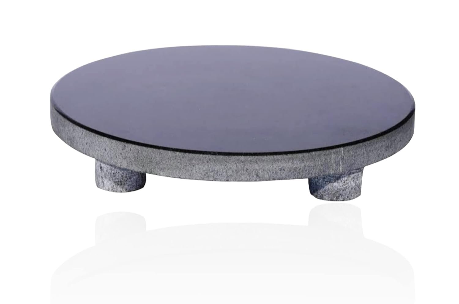 Natural Black Granite Roti Roller/Chakla Belan/Rolling Pin Board/Phulka Maker/Roti Maker/Chapati Maker/Chakla for Home & Kitchen (10" Inch, Black)